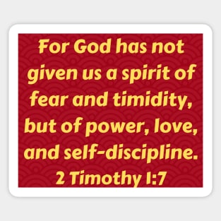 Bible Verse 2 Timothy 1:7 Sticker